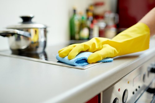 Stain removal and fabric care during curtain cleaning in Perivale